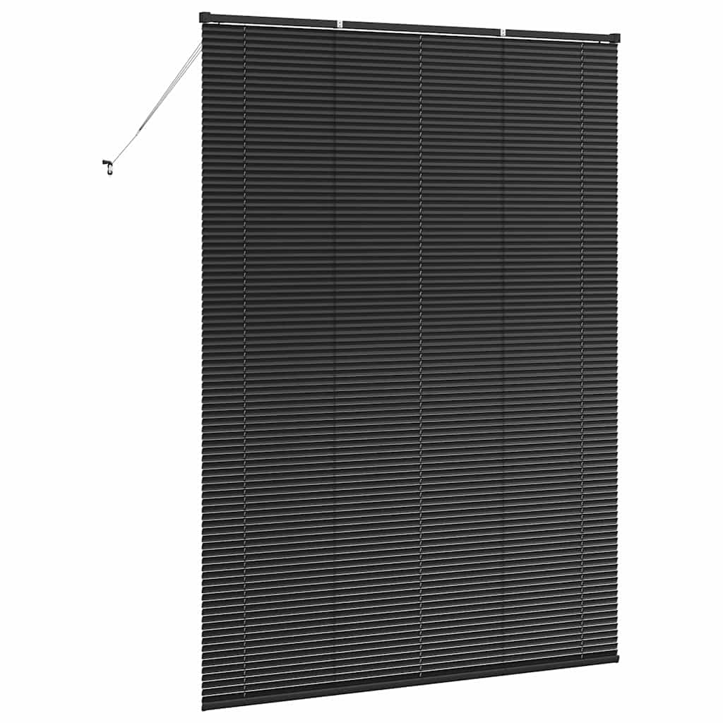 Vindu Persienne med gardiner Svart Aluminium