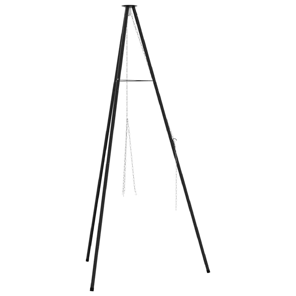 Leirbål Stativ Svart 92 x 92 x 191,5 cm Stål