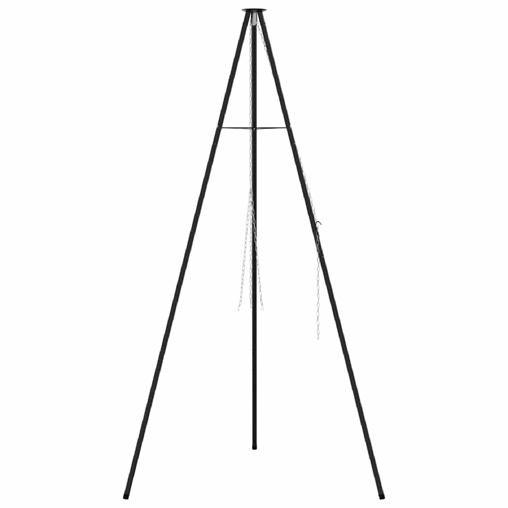 Leirbål Stativ Svart 92 x 92 x 191,5 cm Stål