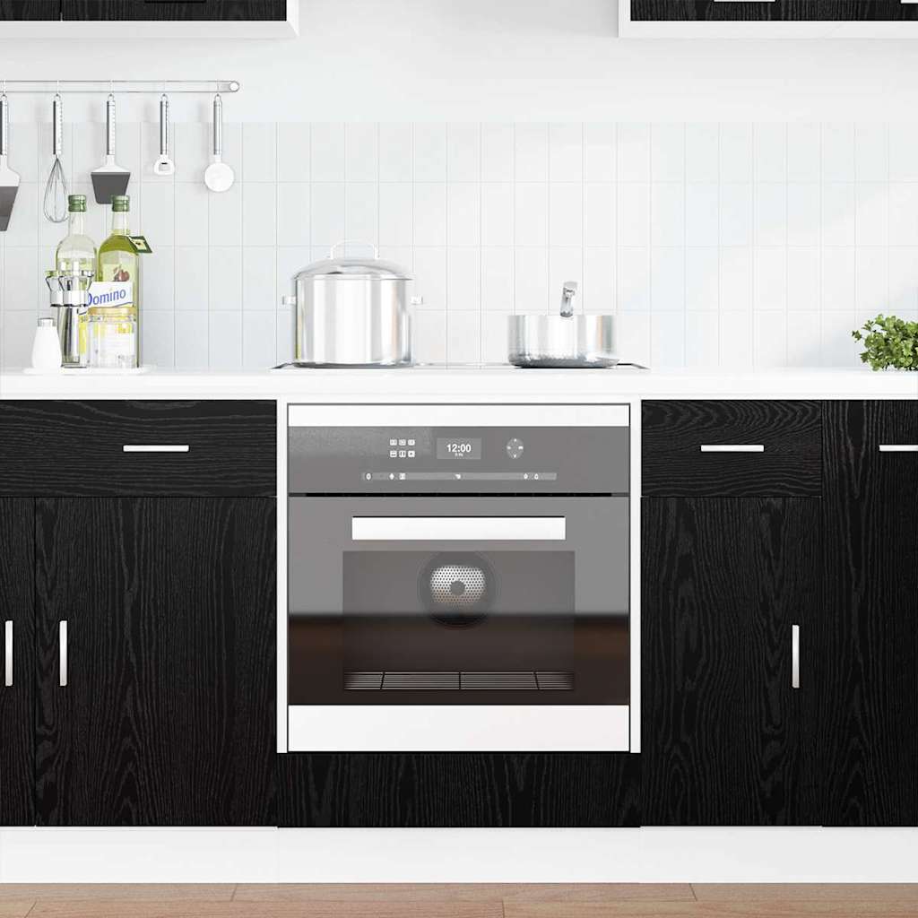 Hengende skap Svart Eik 60 x 46 x 81,5 cm Konstruert tre