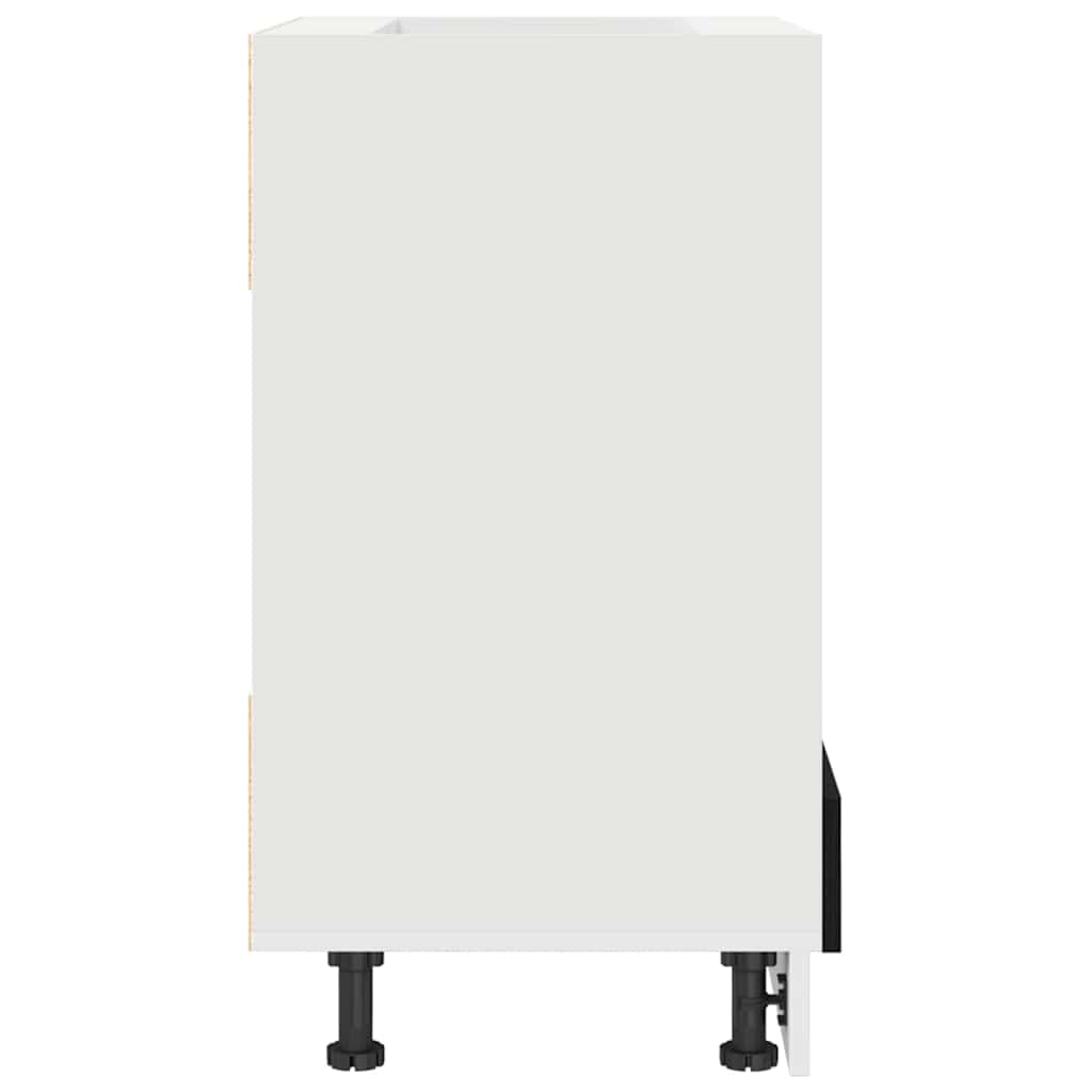 Hengende skap Svart Eik 60 x 46 x 81,5 cm Konstruert tre