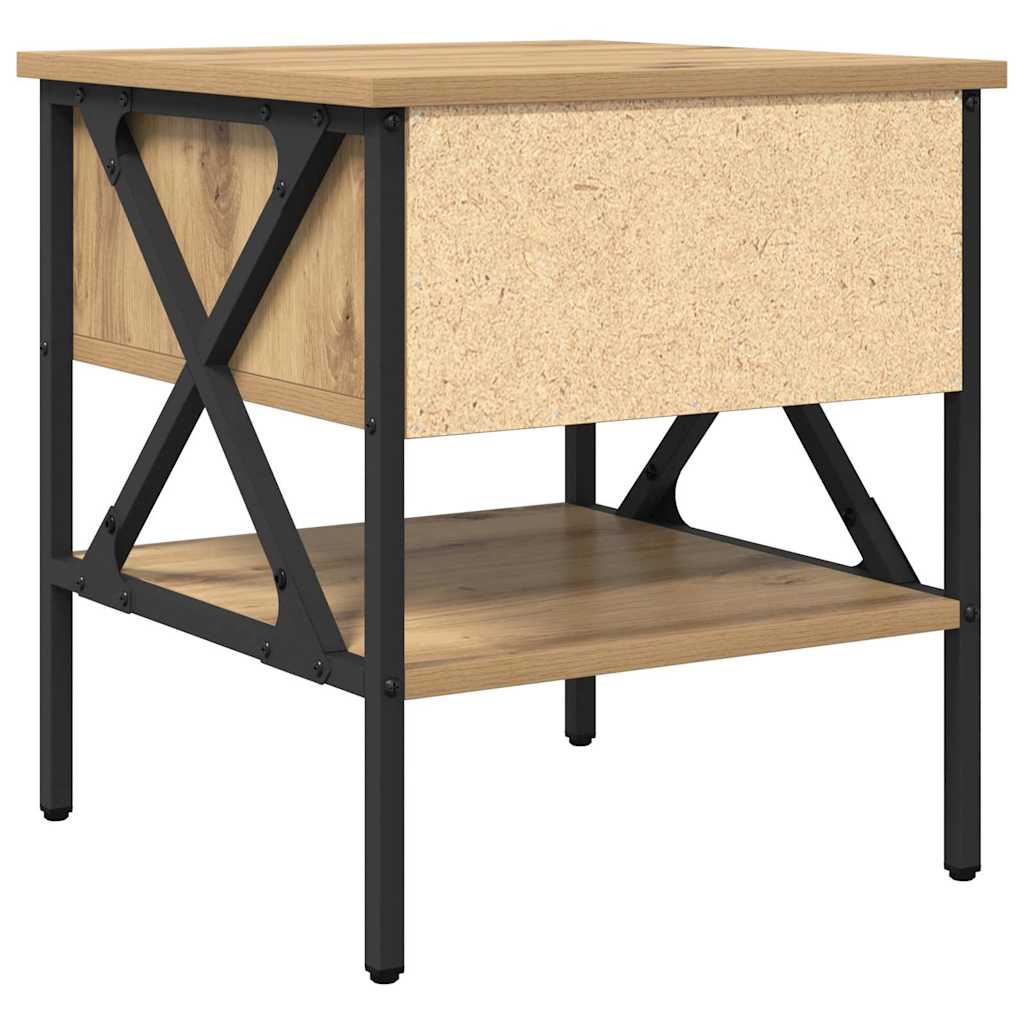 Nattbord artisan eik 40 x 42 x 45 cm Ingeniørtre og metall