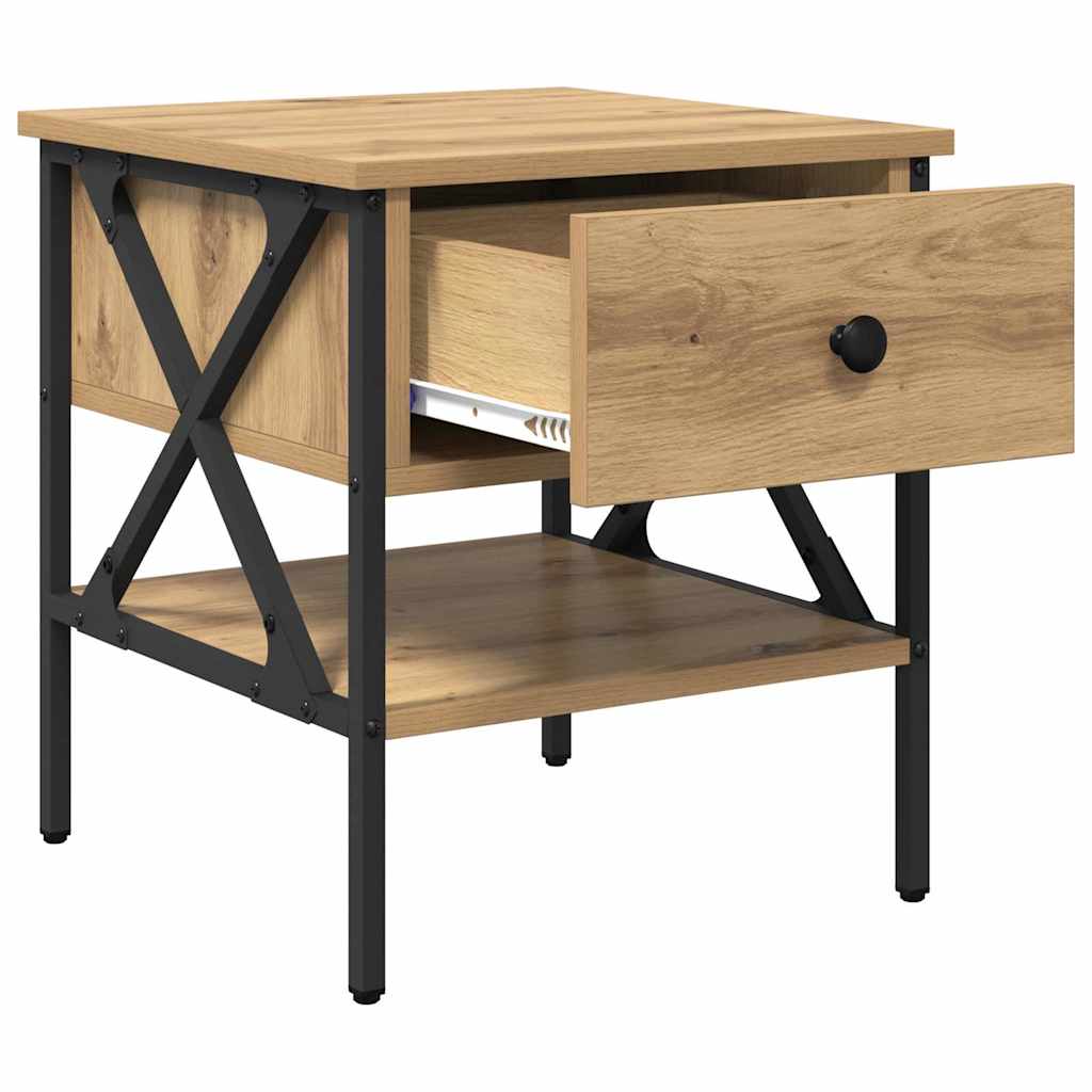 Nattbord med skuff 2 pcs artisan eik 40 x 42 x 45 cm