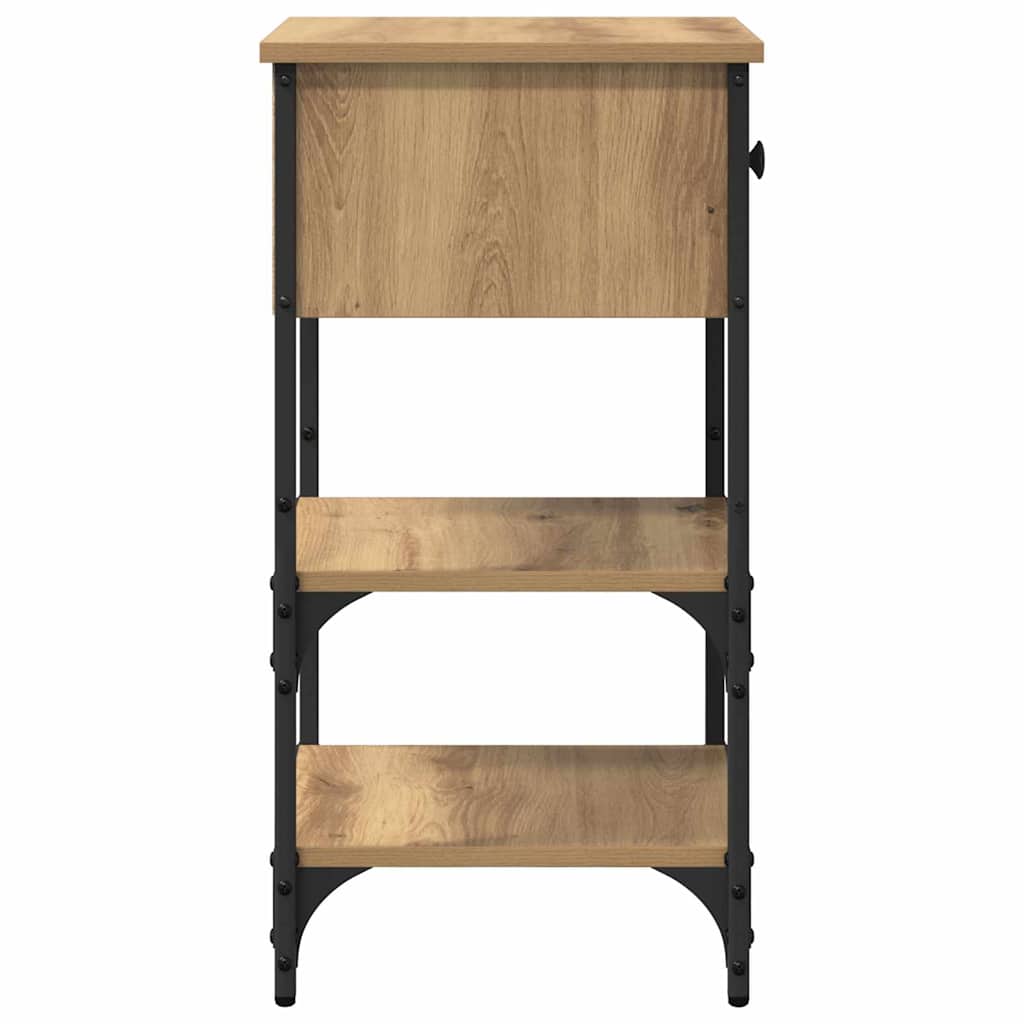 Nattbordskap med skuff Brun 33,5 x 36 x 70 cm Konstruert tre