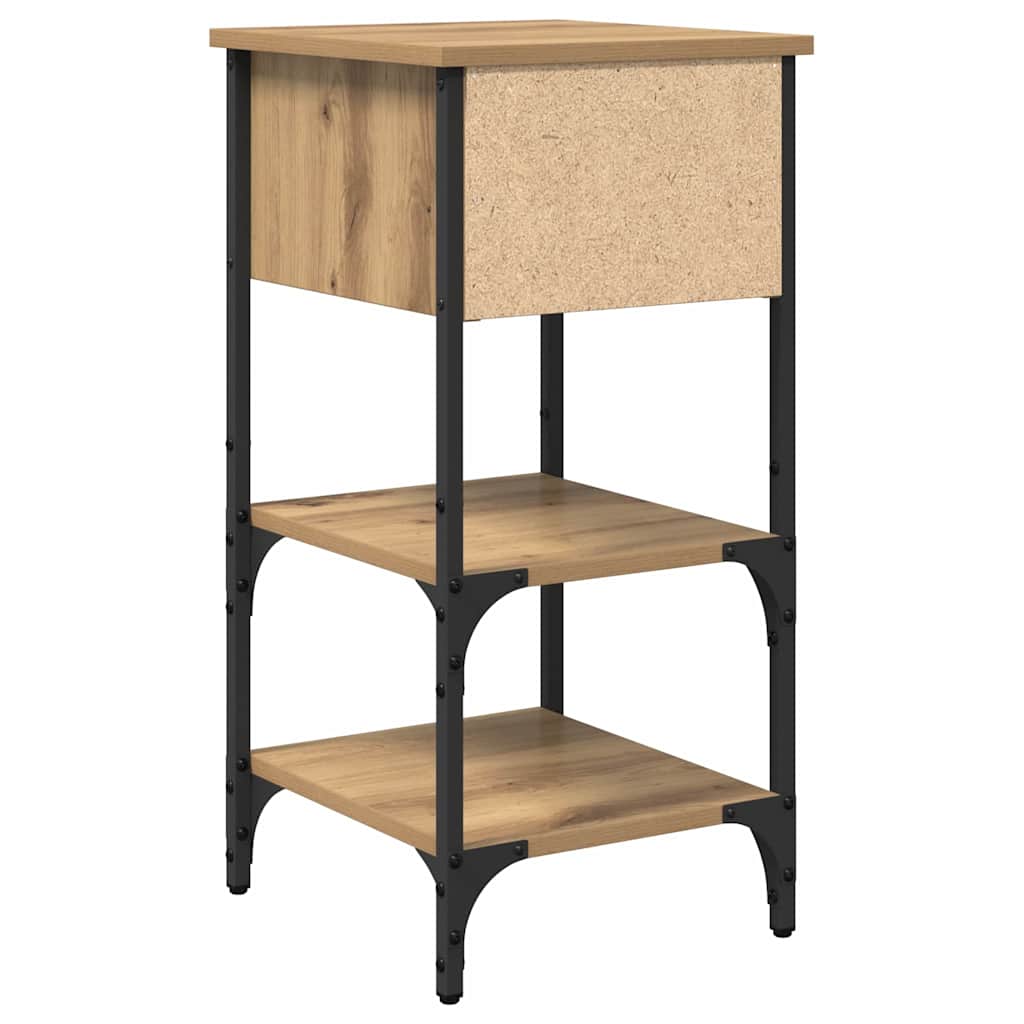 Nattbordskap 2 pcs Brun 33,5 x 36 x 70 cm Konstruert tre