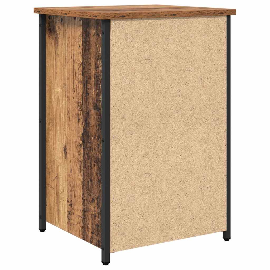 Nattbordskap med skuff Brun 40 x 36 x 60 cm Massiv Reclaim Tre