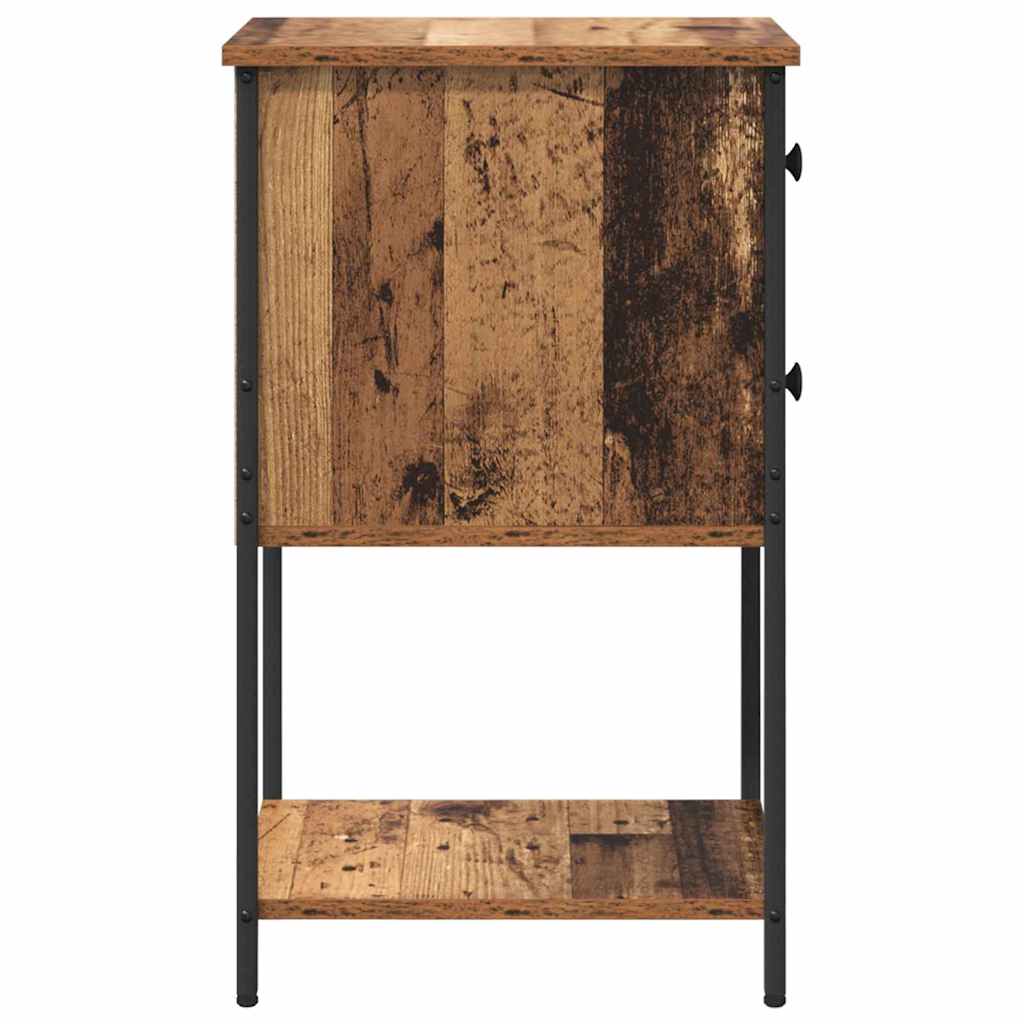 Nattbordskap 2 pcs Gammelt tre 32 x 42 x 70 cm Konstruert tre