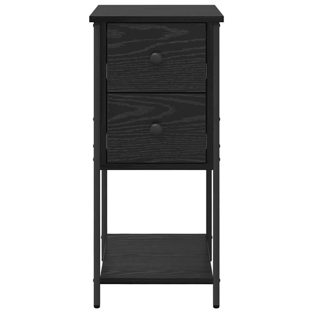Nattbordskap 2 pcs Svart eik 32 x 42 x 70 cm Konstruert tre