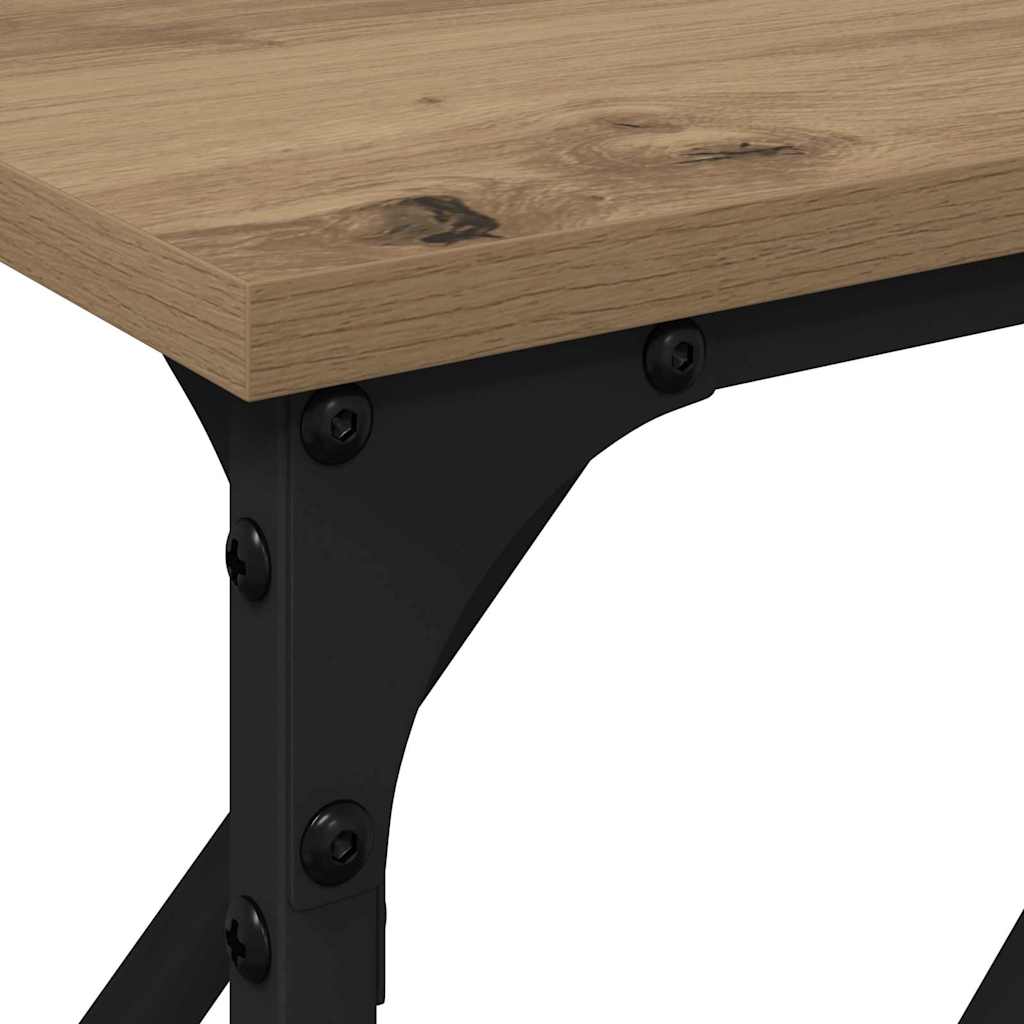 Konsollbord artisan eik 180 x 23 x 75 cm Ingeniørtre og metall