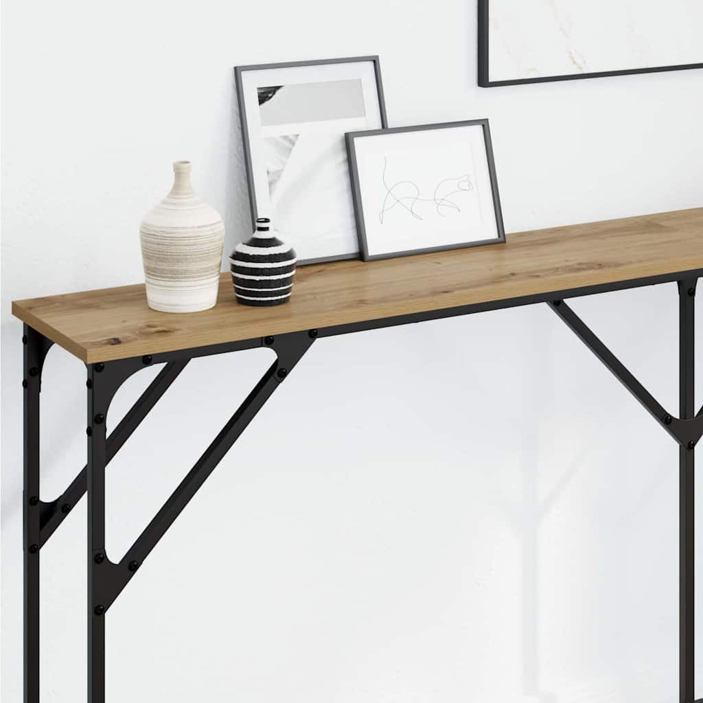 Konsollbord artisan eik 180 x 23 x 75 cm Ingeniørtre og metall