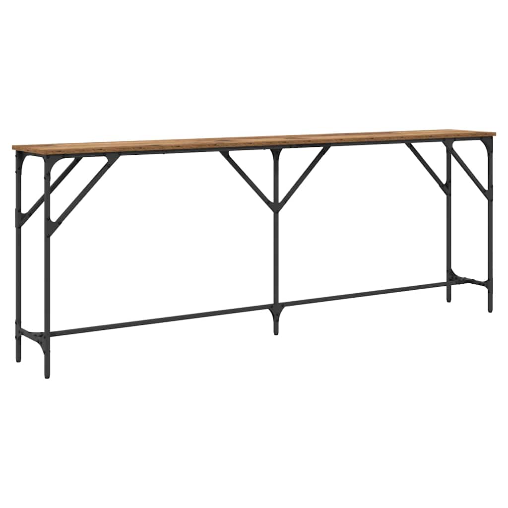 Konsollbord Gamle tre 200 x 29 x 75 cm Ingeniørtre og metall
