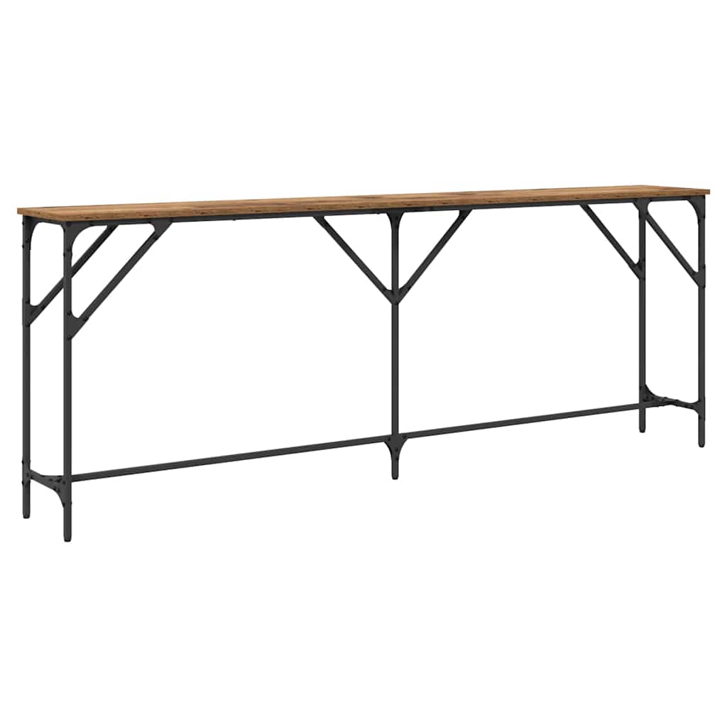 Konsollbord Gamle tre 200 x 29 x 75 cm Ingeniørtre og metall