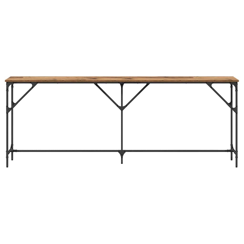 Konsollbord Gamle tre 200 x 29 x 75 cm Ingeniørtre og metall