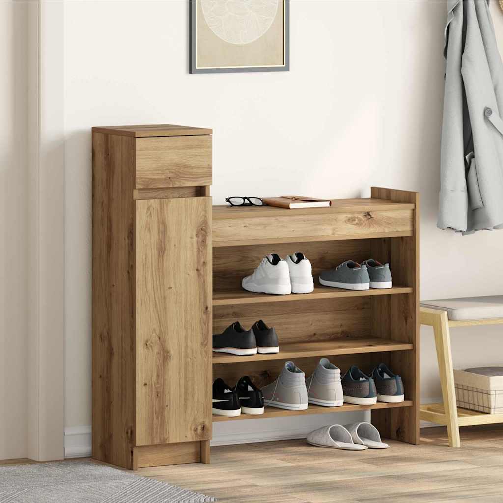 Sko Skap med dør Artisan Eik 100,5 x 28 x 100 cm Konstruert tre