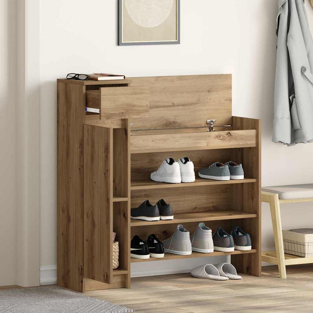 Sko Skap med dør Artisan Eik 100,5 x 28 x 100 cm Konstruert tre