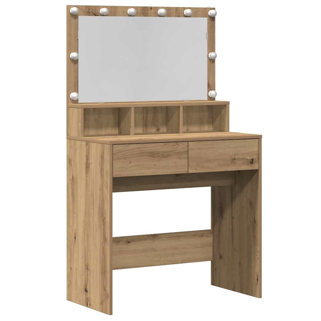 Sminkebord Artisan Eik 80 x 41 x 134,5 cm Konstruert tre