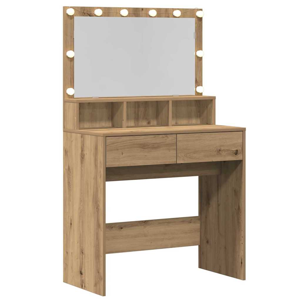 Sminkebord Artisan Eik 80 x 41 x 134,5 cm Konstruert tre