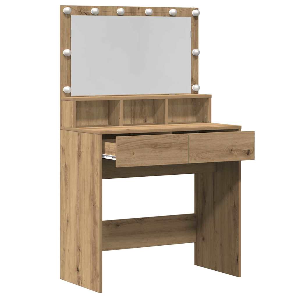 Sminkebord Artisan Eik 80 x 41 x 134,5 cm Konstruert tre