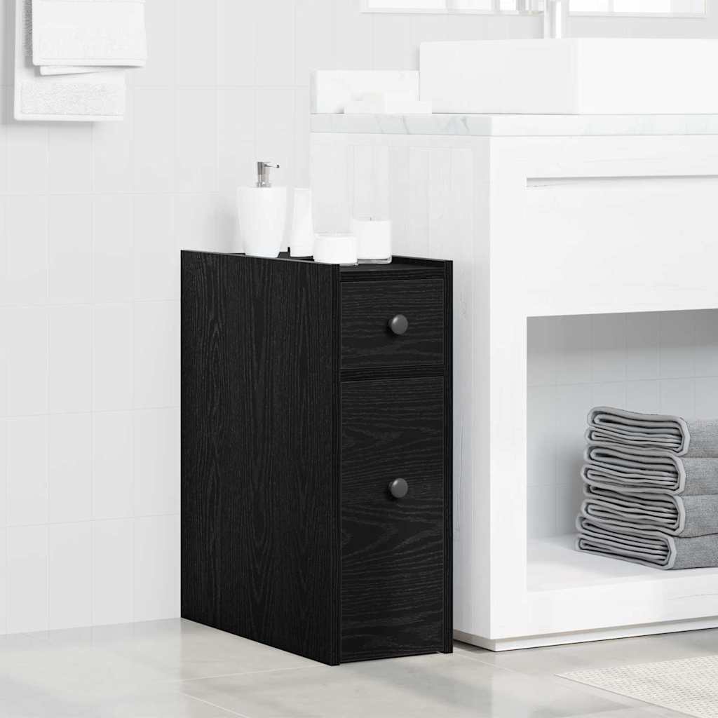 Baderomsinnredningssett Veggmontert Svart Eik 80 x 18 x 60 cm