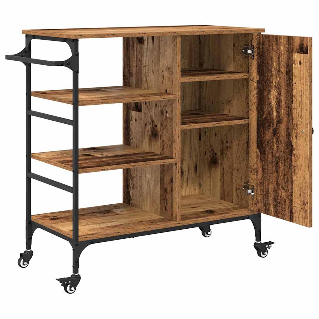 Kjøkkenvogn Gammelt tre 87,5 x 39 x 84,5 cm Konstruert tre
