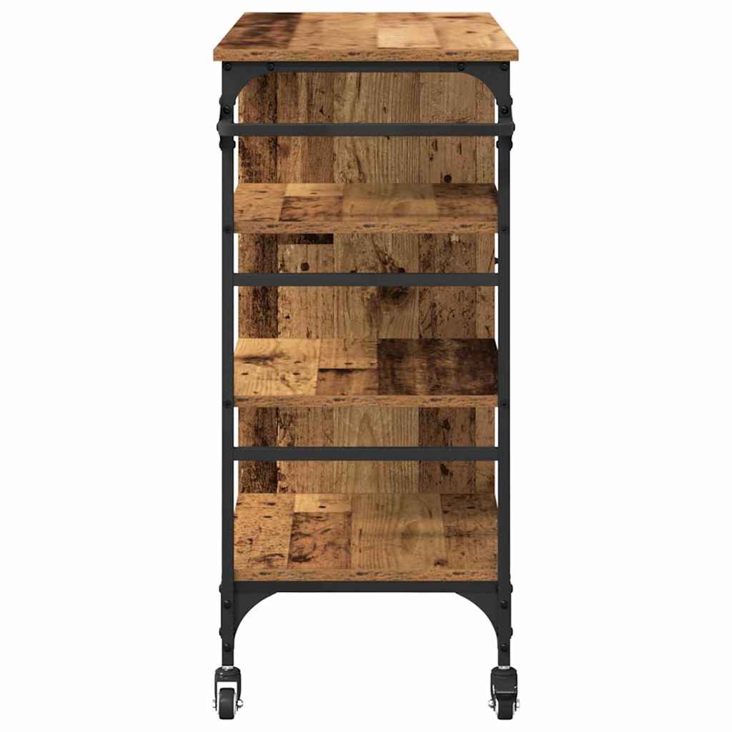 Kjøkkenvogn Gammelt tre 87,5 x 39 x 84,5 cm Konstruert tre