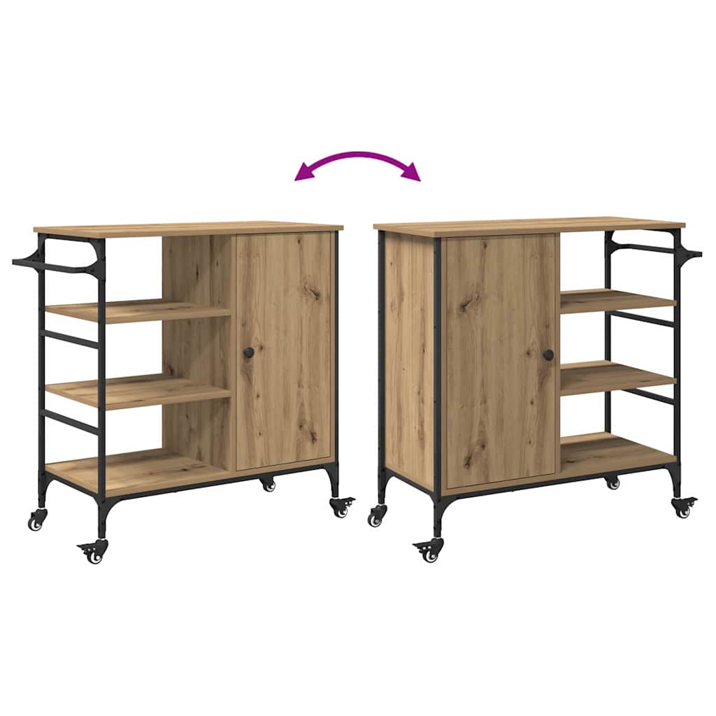 Kjøkkenvogn Artisan Eik 87,5 x 39 x 84,5 cm Konstruert tre