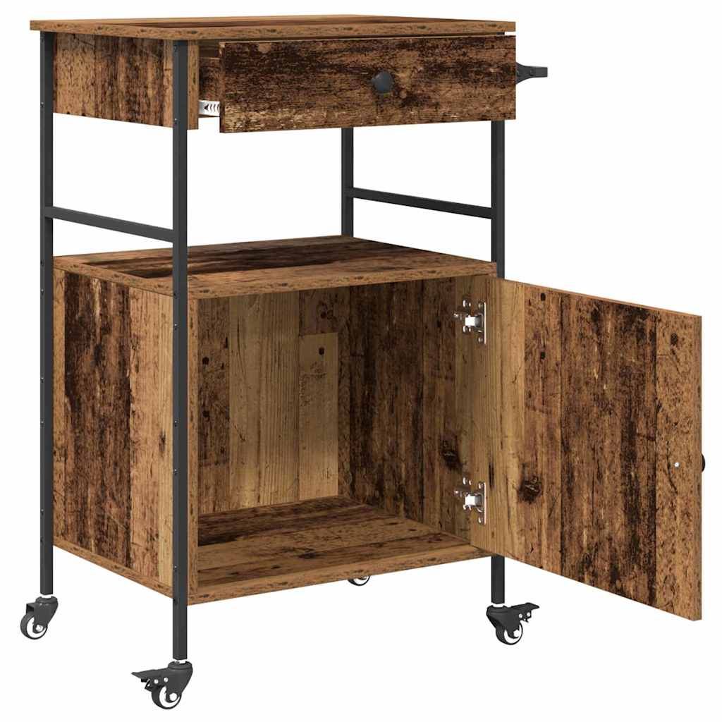 Kjøkkenvogn Gammelt tre 56 x 43 x 89,5 cm Konstruert tre