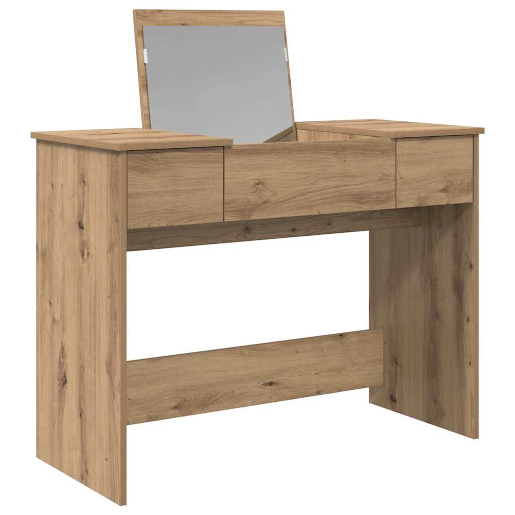 Kosmetikkbord med skuff med speil Artisan Eik 100 x 45 x 76 cm