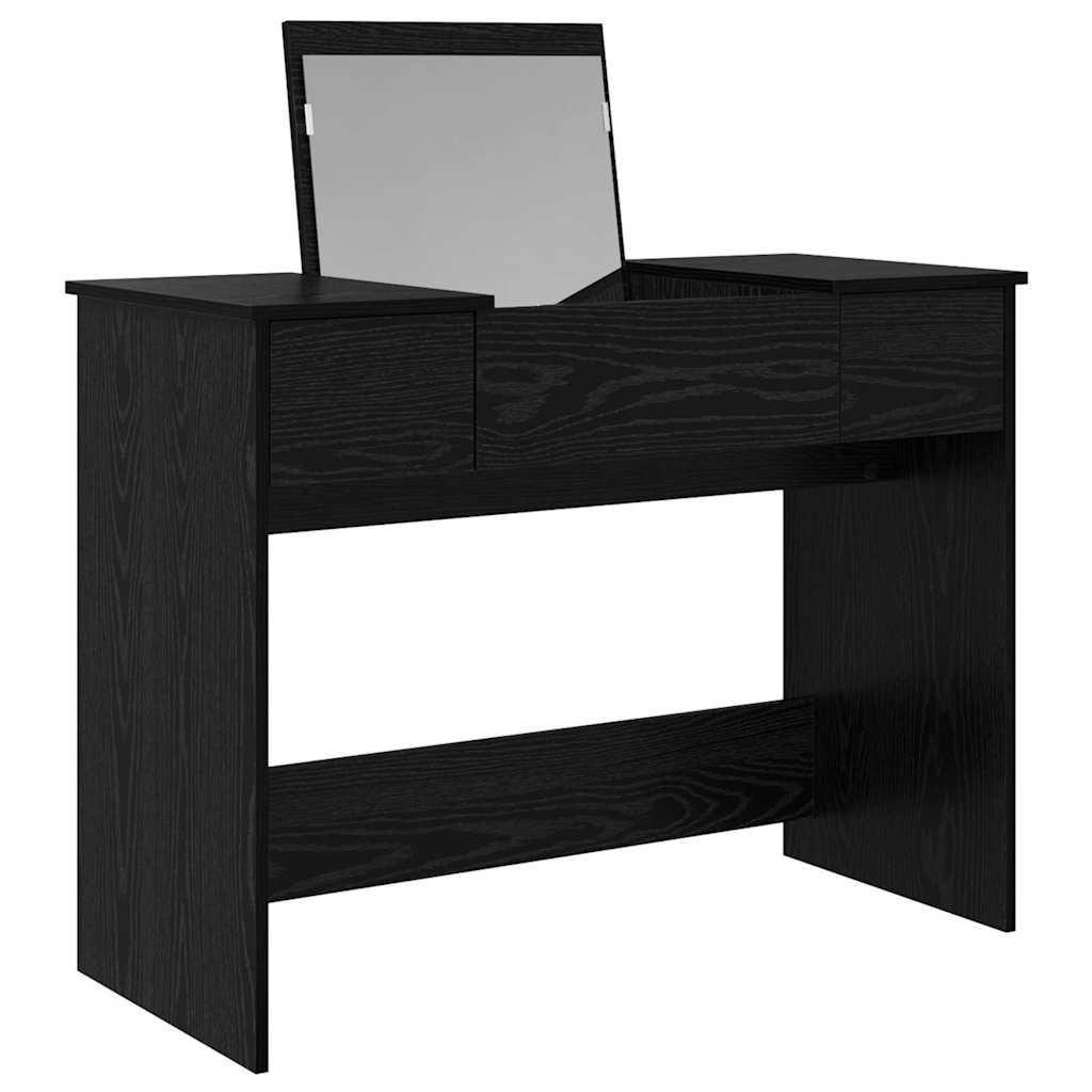 Kosmetikkbord med skuff med lagring Svart Eik 100 x 45 x 76 cm