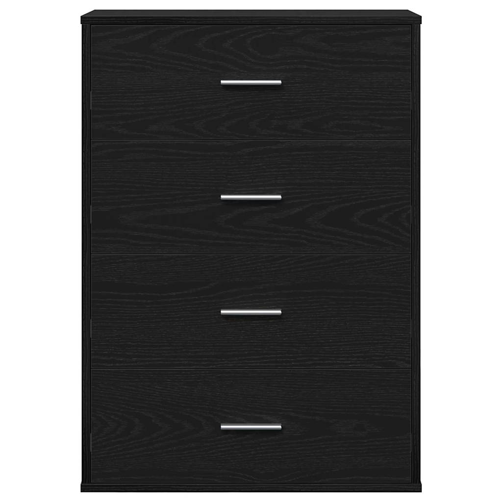 Serviesskap med skuff Svart Eik 60 x 31 x 84 cm Konstruert tre