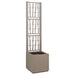 Hagepotte med klatrestativ Lys Brun 36 x 36 x 140 cm PP