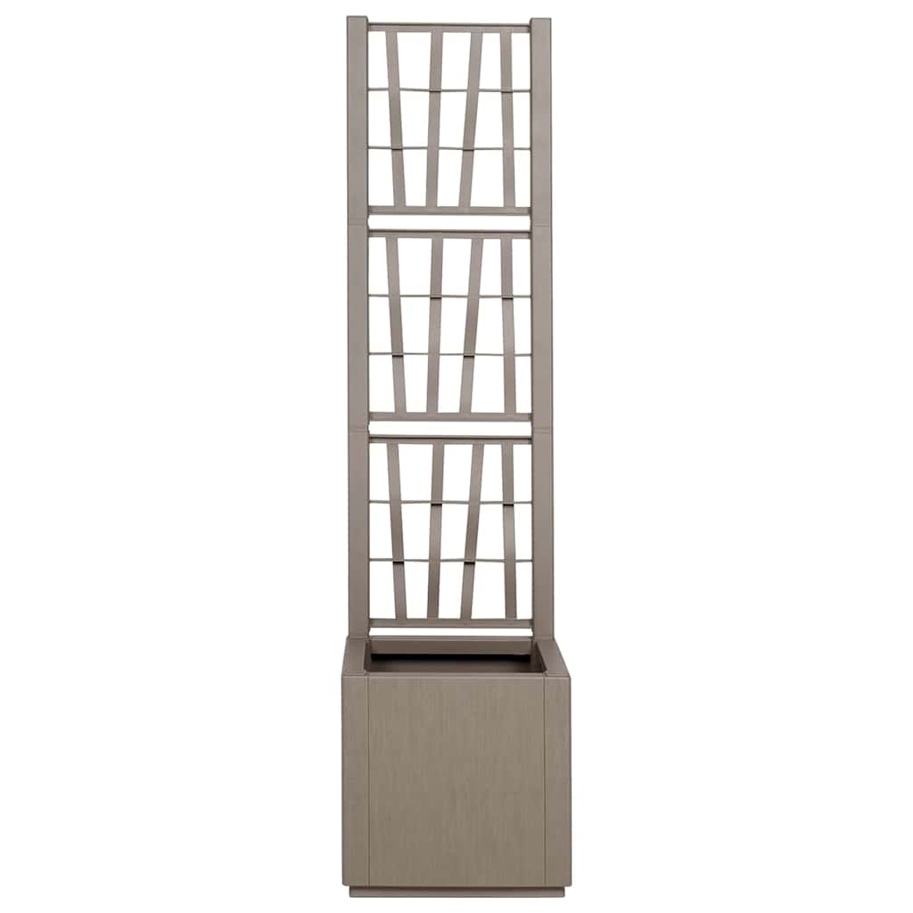 Hagepotte med klatrestativ Lys Brun 36 x 36 x 140 cm PP