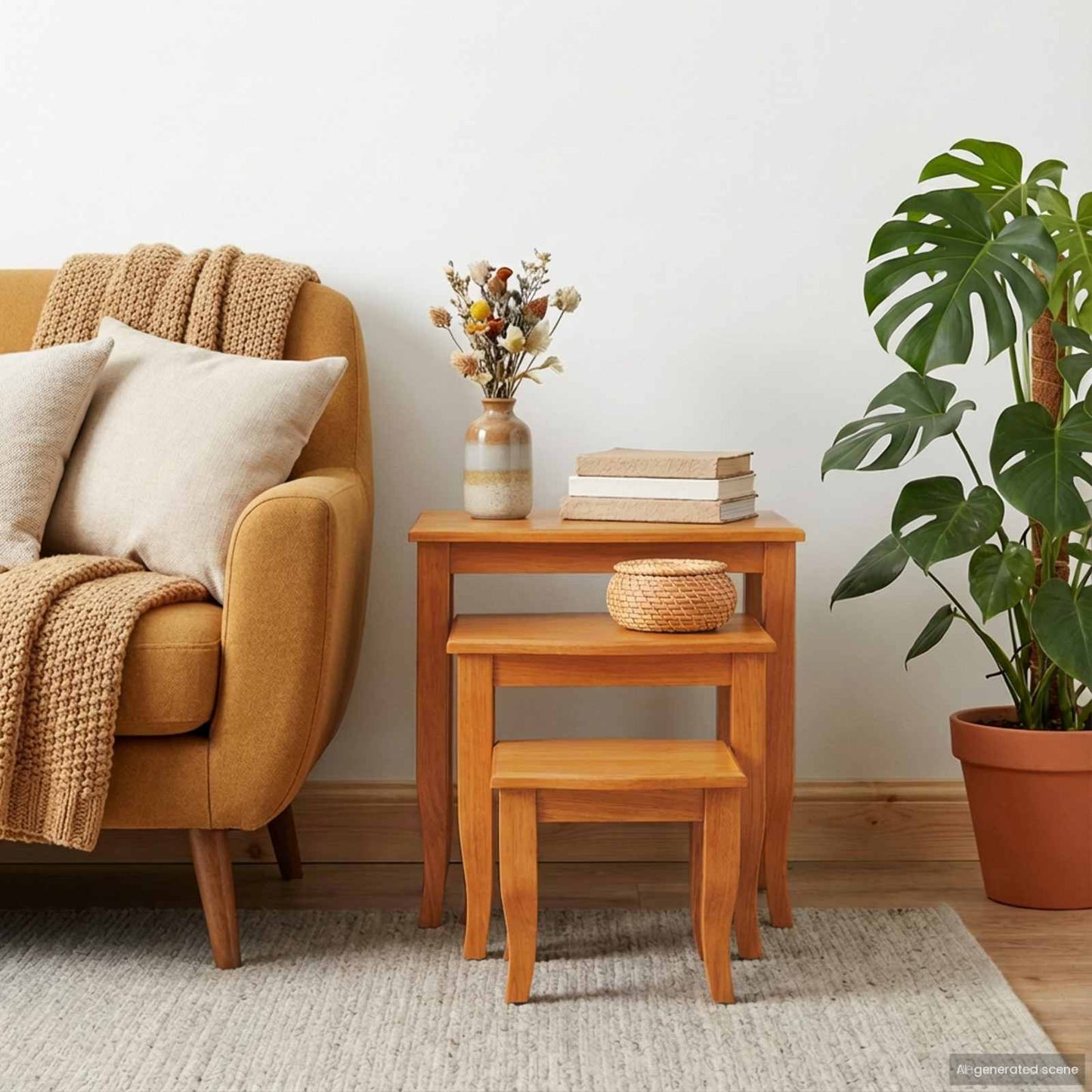 Reirbord 3 pcs Naturlig Massiv Mahogni Tre vidaXL