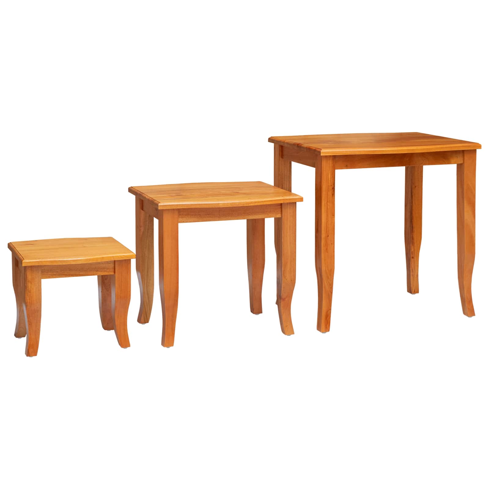 Reirbord 3 pcs Naturlig Massiv Mahogni Tre vidaXL