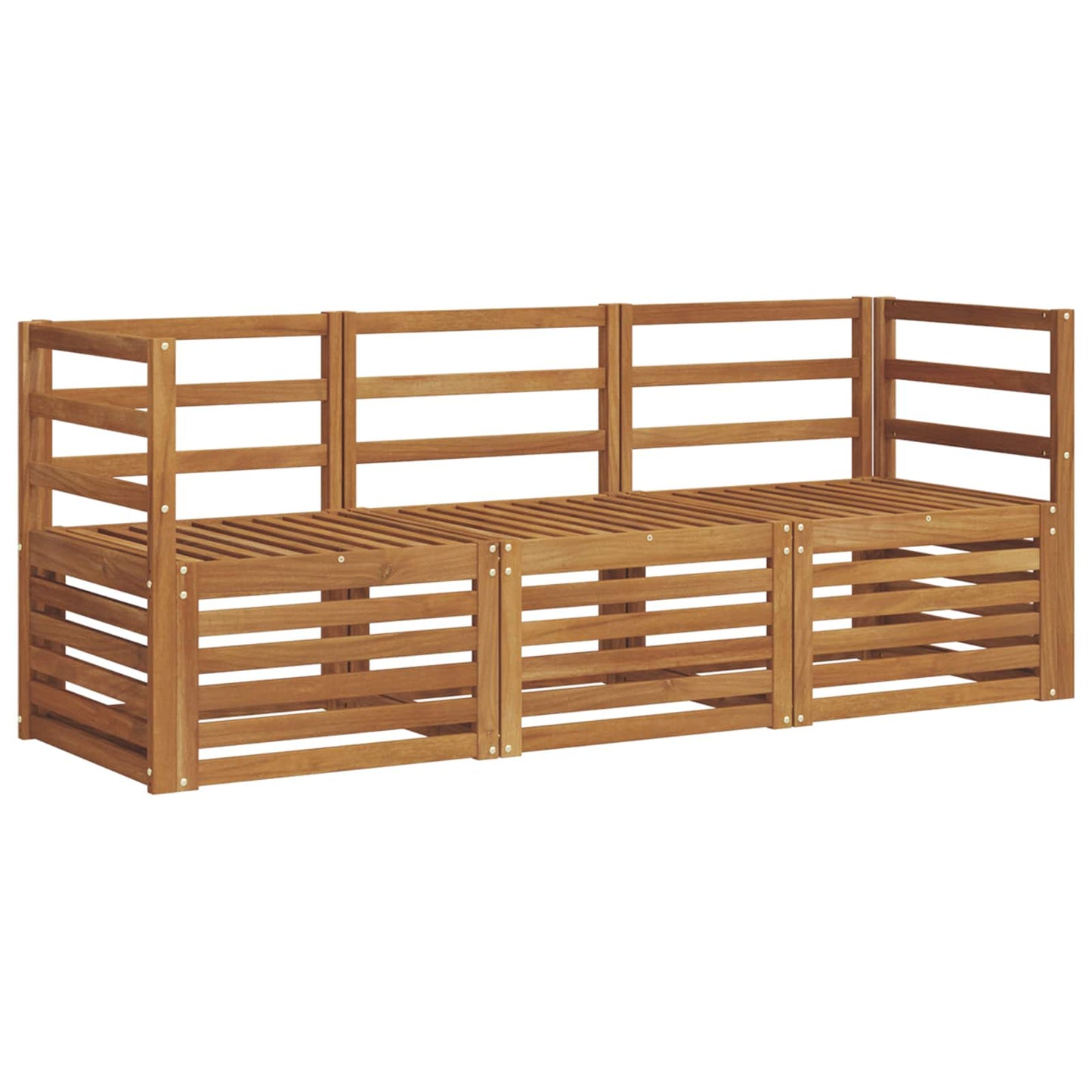 Sofasett 3 pcs Naturlig Solid akasietre