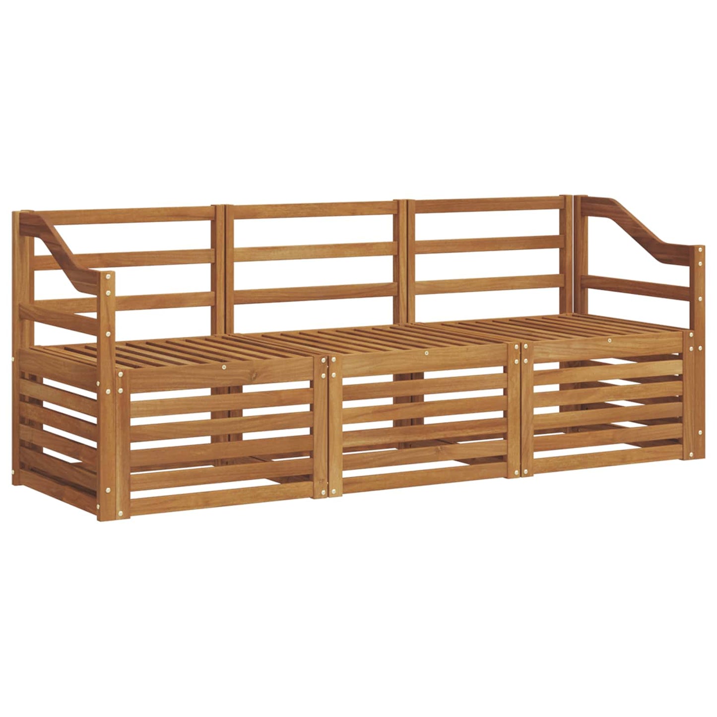 Sofasett 3 pcs Naturlig Solid akasietre