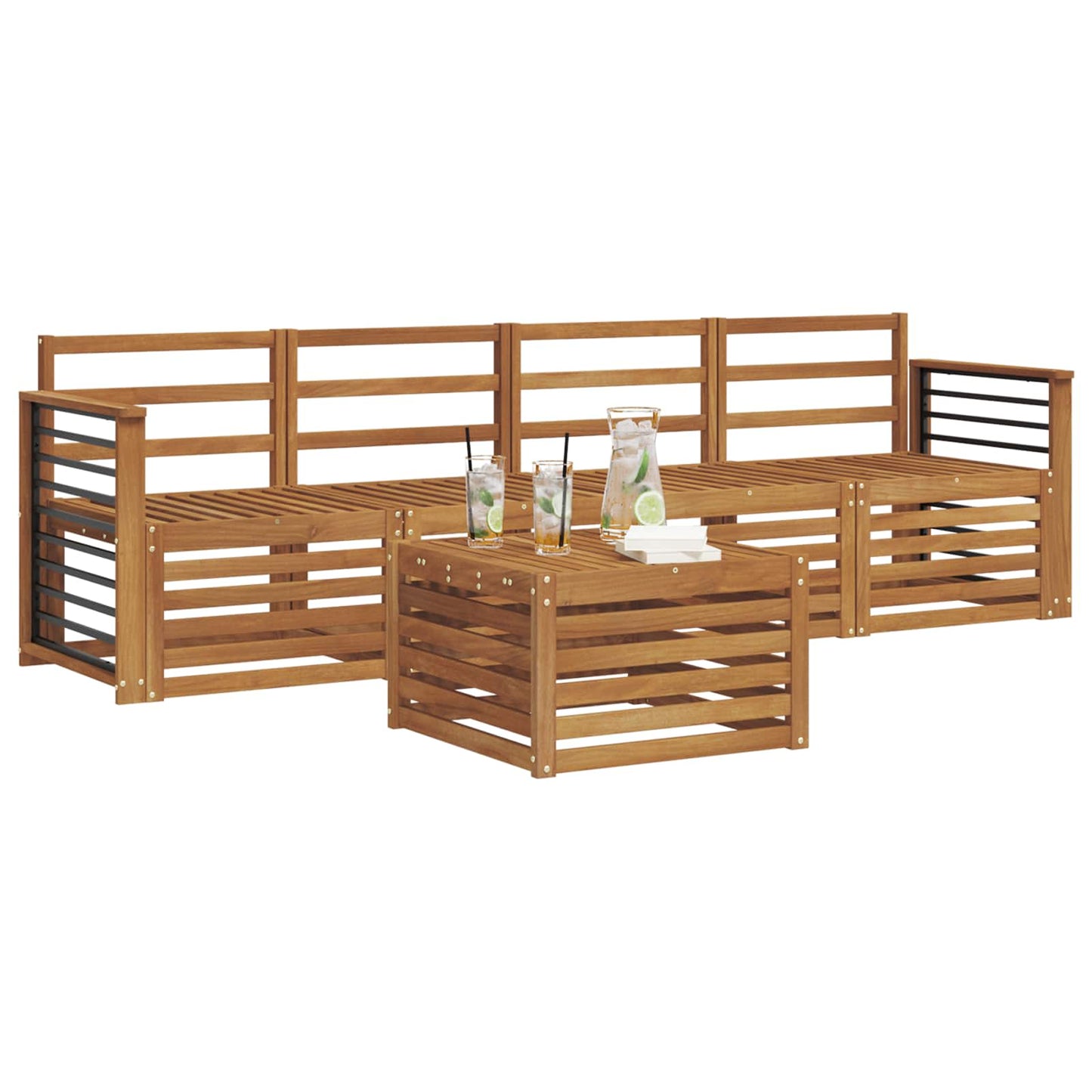 Sofasett Naturlig Solid akasietre