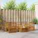 Utendørs sofa-sett 7 pcs Naturlig Solid akasietre