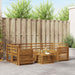 Utendørs sofa-sett 7 pcs Naturlig Solid akasietre