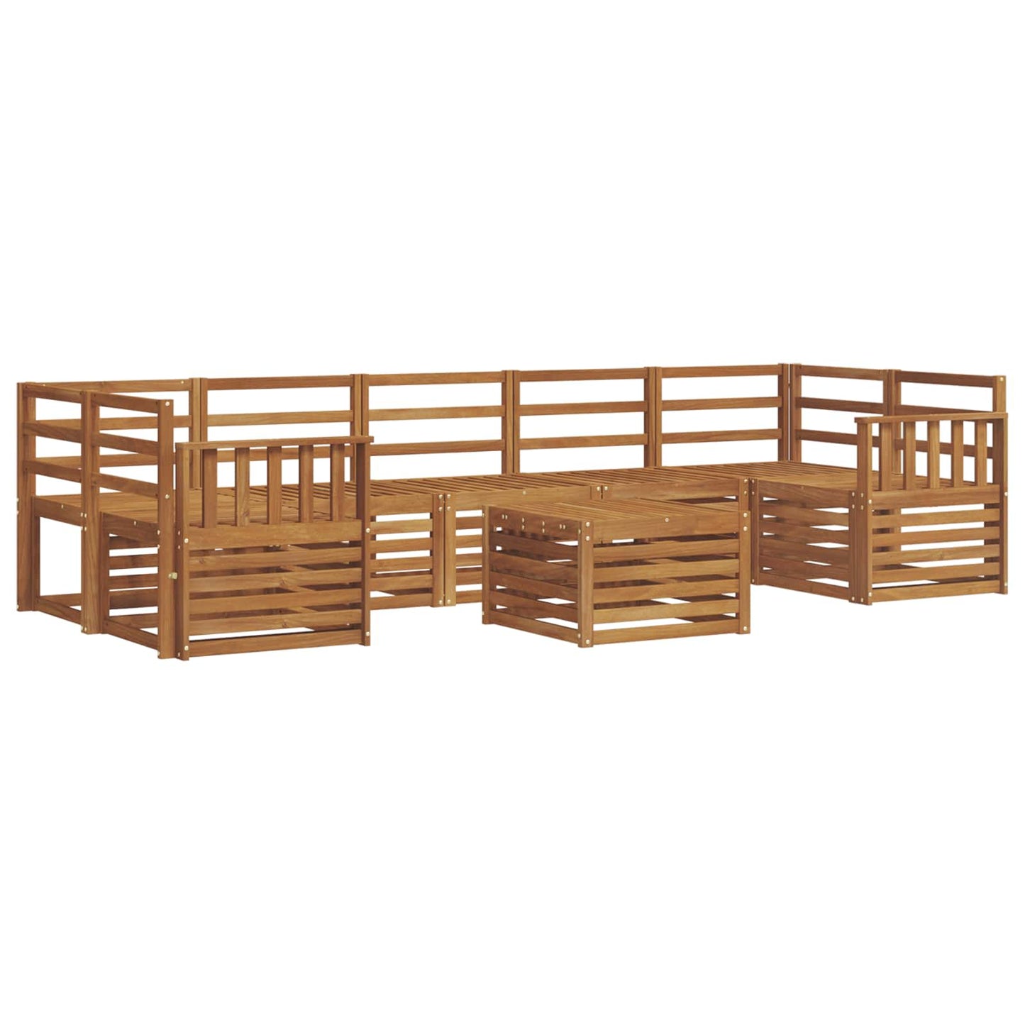 Sofasett 8 pcs Naturlig Solid akasietre vidaXL