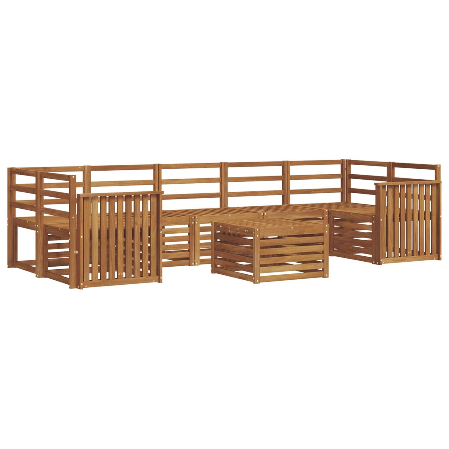 Sofasett 8 pcs Naturlig Solid akasietre vidaXL