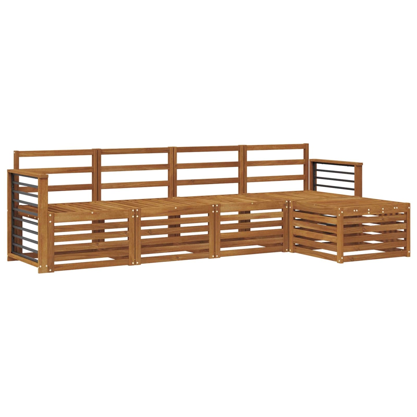 Sofasett 5 pcs Naturlig Solid akasietre