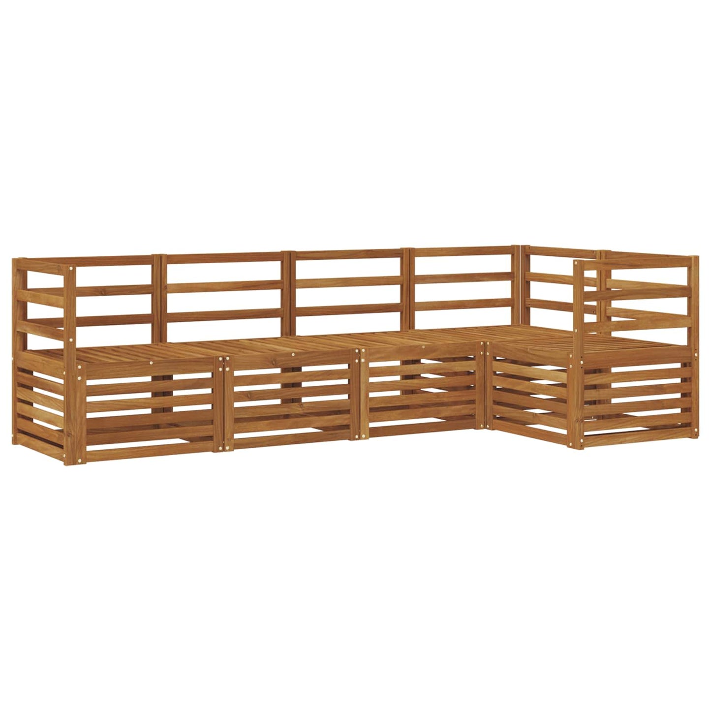 Sofasett 5 pcs Naturlig Solid akasietre vidaXL