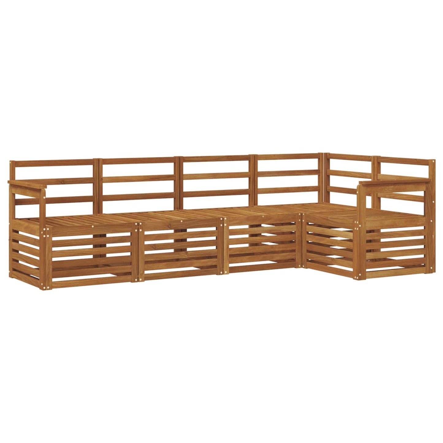 Sofasett 5 pcs Naturlig Solid akasietre vidaXL