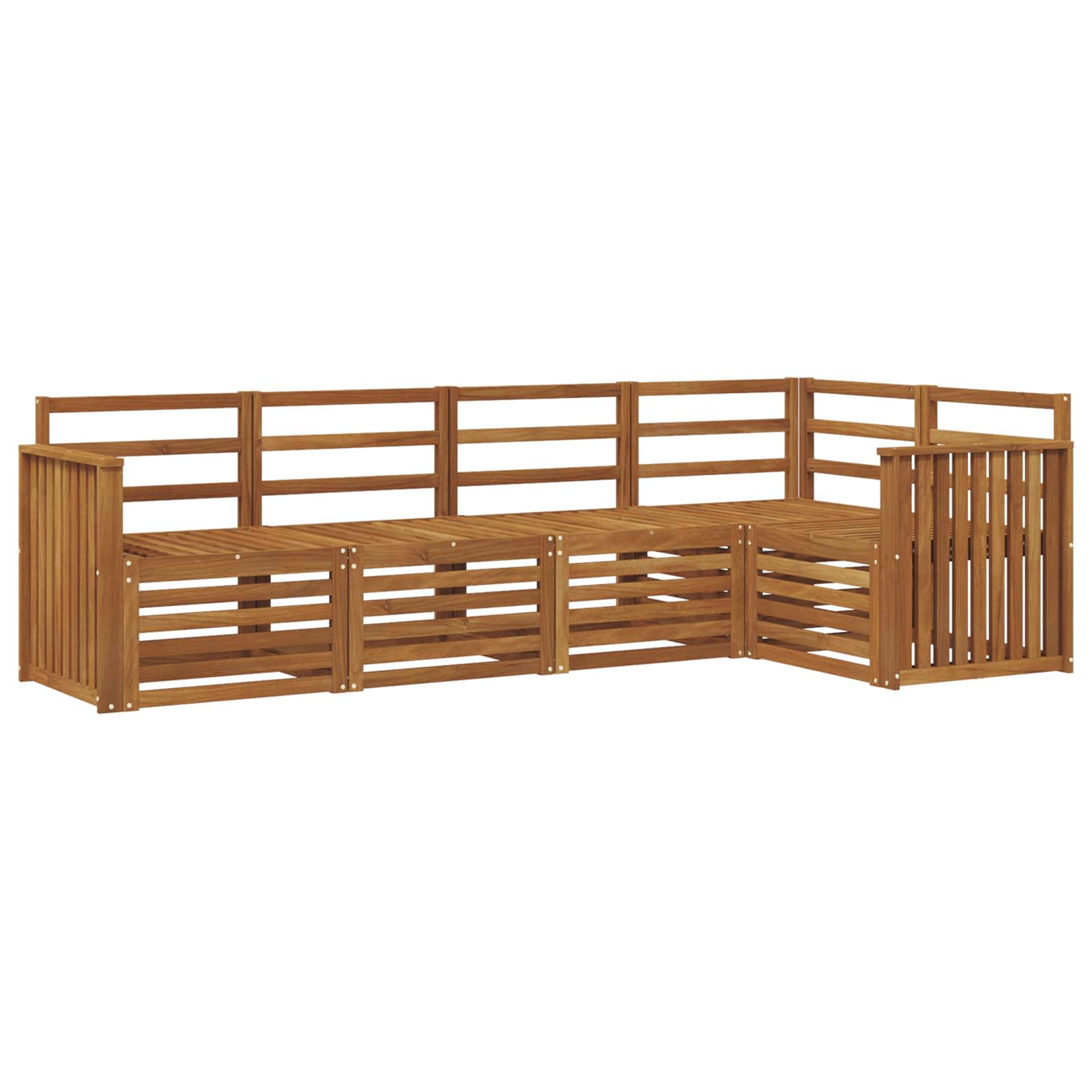 Sofasett 5 pcs Naturlig Solid akasietre vidaXL