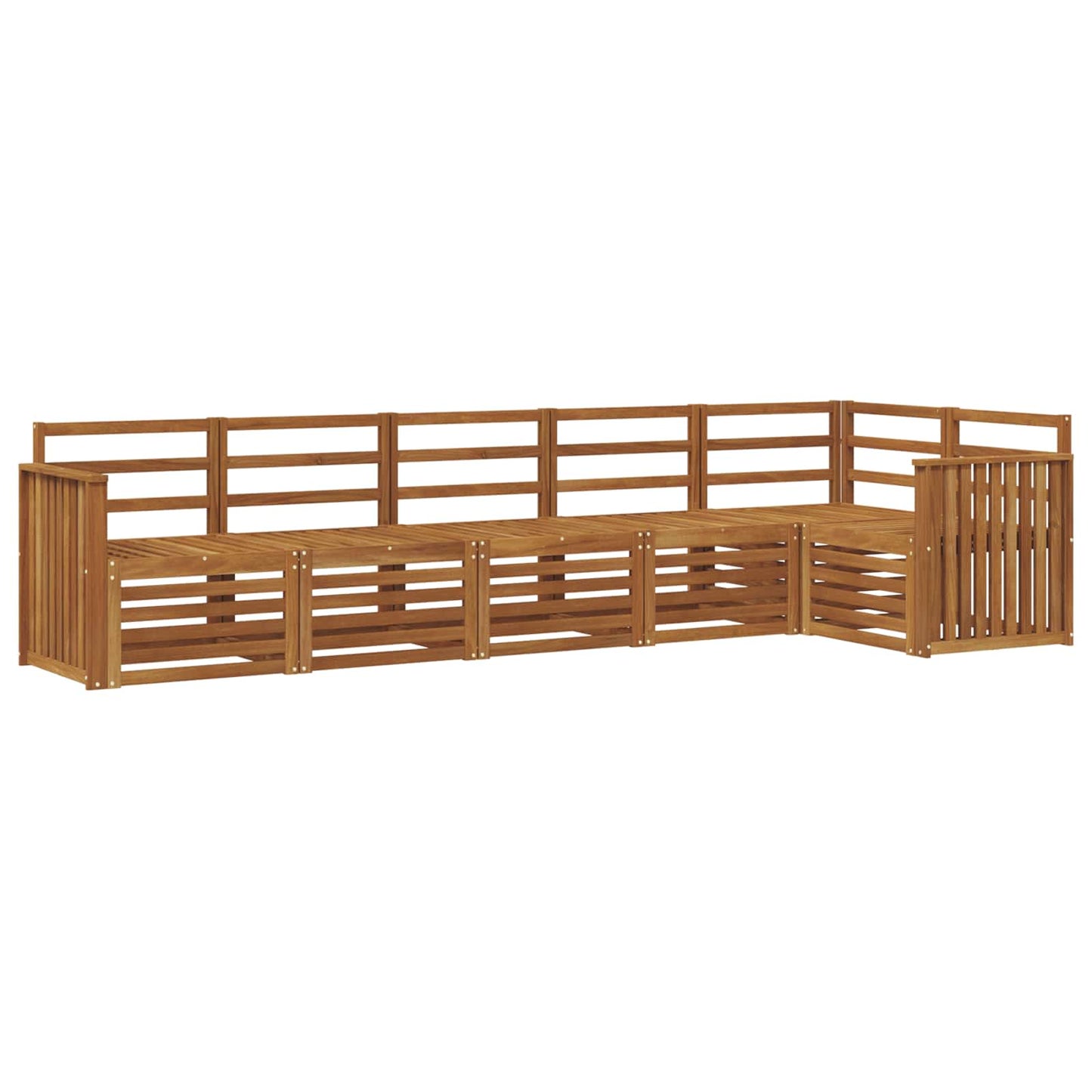 Sofasett 6 pcs Naturlig Solid akasietre vidaXL