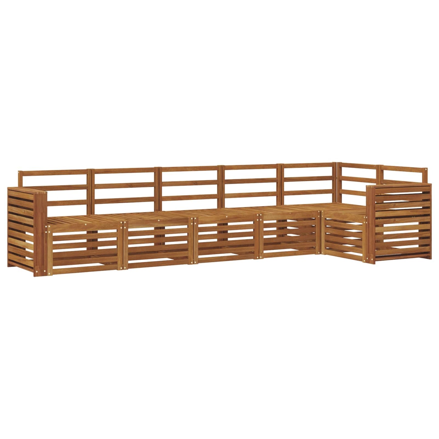 Sofasett 6 pcs Naturlig Solid akasietre vidaXL