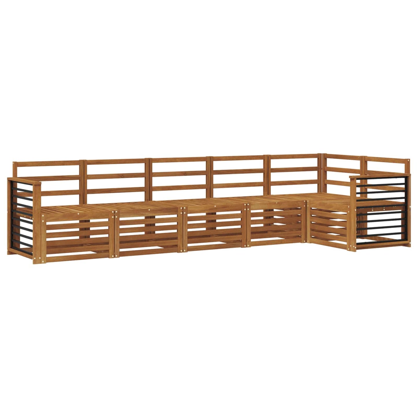 Sofasett 6 pcs Naturlig Solid akasietre vidaXL