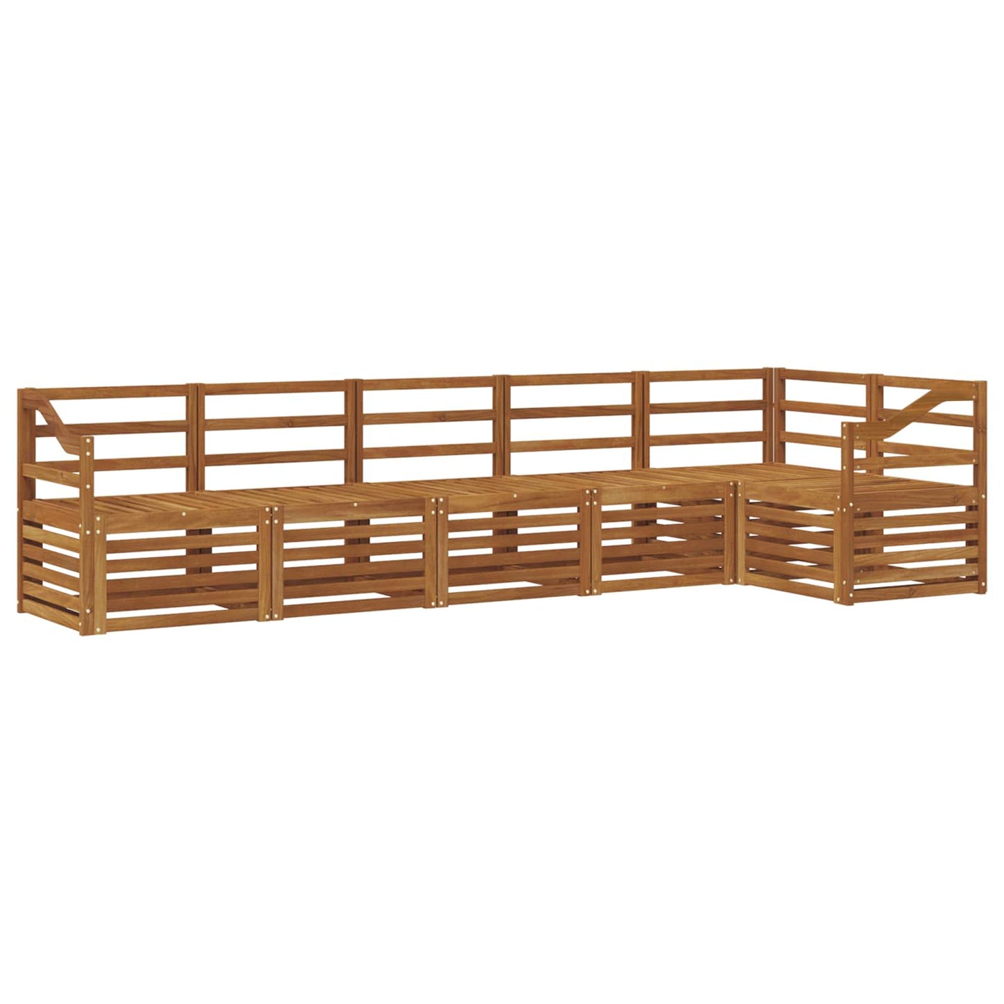 Sofasett 6 pcs Naturlig Solid akasietre vidaXL
