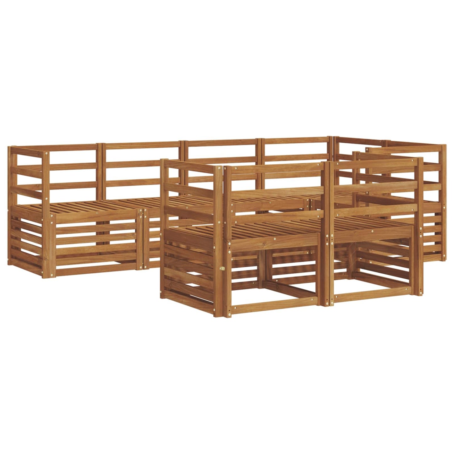 Seksjonssofa Sett 7 pcs Naturlig